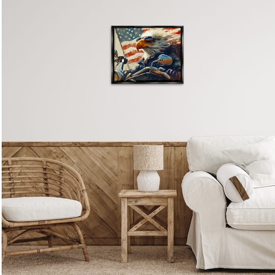 Stupell Industries Patriotic Bald Eagle Floater Framed Art
